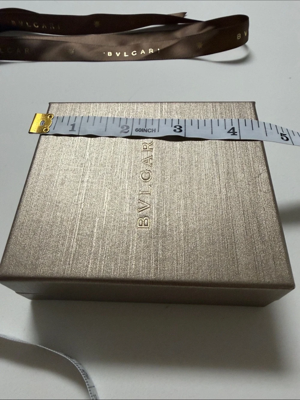 BVLGARI Rose Gold Jewelry Box with Ribbon/ save the children card and envelope